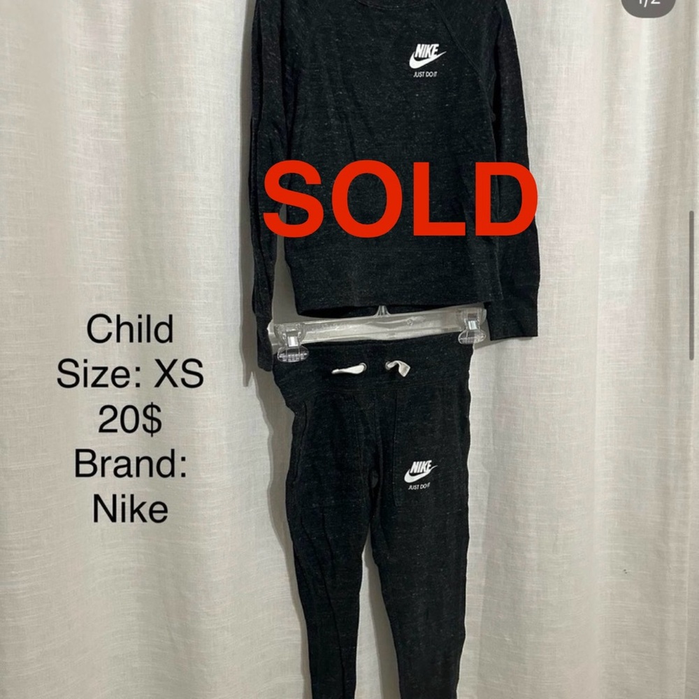 Nike Kids Black Jogger Set